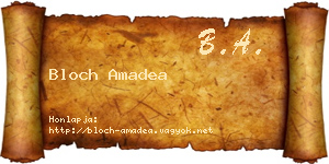 Bloch Amadea névjegykártya